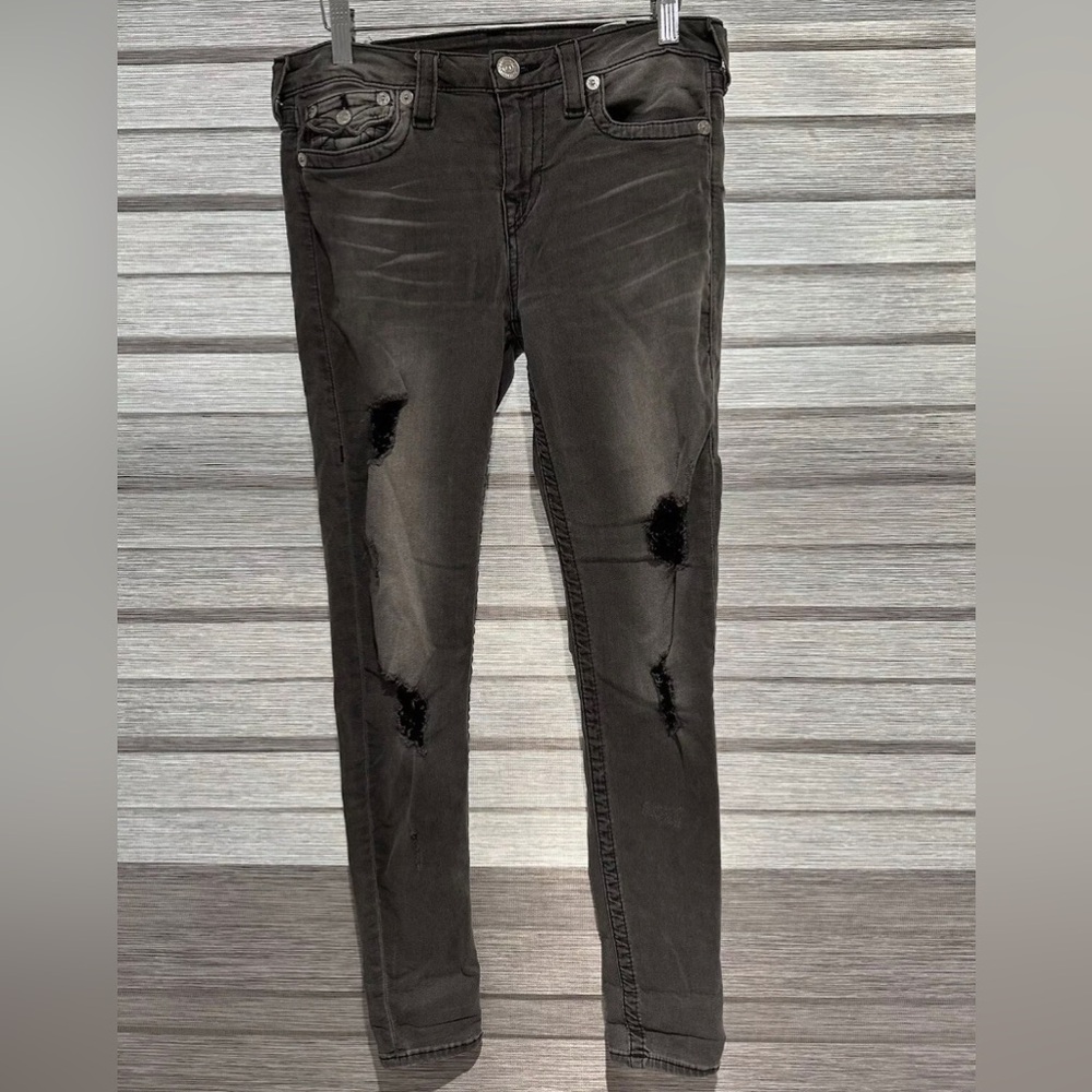 True Religion Jeans Woman W30 L30 Grey Denim Super   Skinny Fit